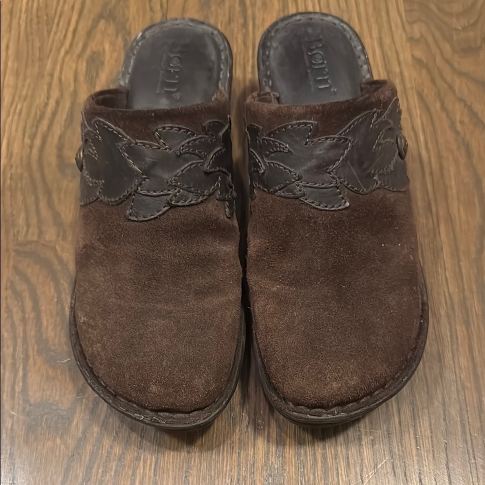 Born Suede Brown Slip-On Shoes